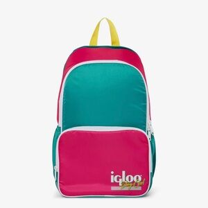 Igloo Retro Cooler Backpack Pink and Teal